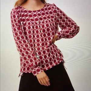 Loft Floral Tie Hem Blouse XXL